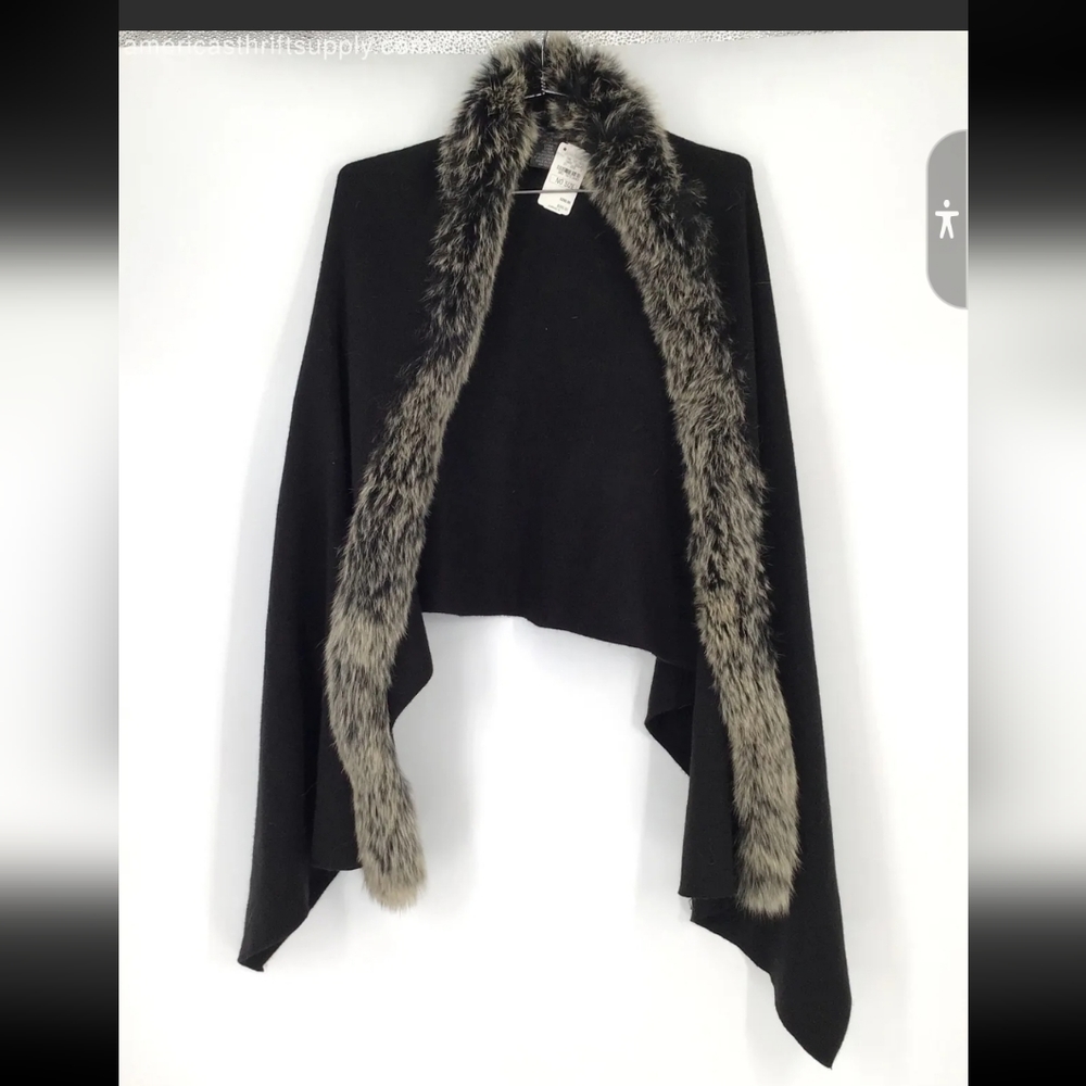 Adrienne landau fox shawl nwt